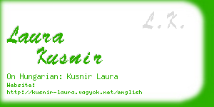 laura kusnir business card
